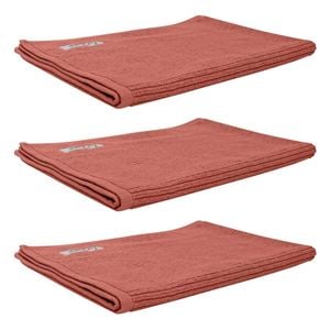 3x Bas Phillips Cairo Ribbed Towel Collection Cotton Bath Mat 78x48cm Rose Mist