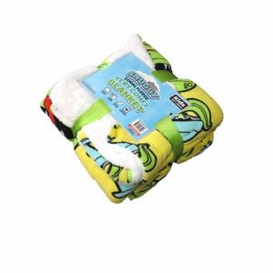 Snuggle Coral Fleece Throw With Sherpa Reverse 127 X 152 Cm Flytrap Yellow