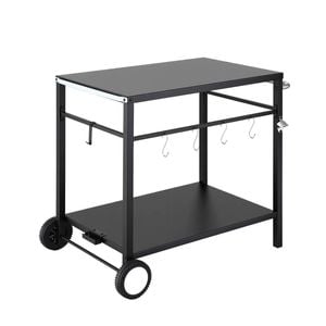 Weisshorn Bbq Camp Party Table, Garden Backyard Outdoor Cart Stainless Steel Prep Table