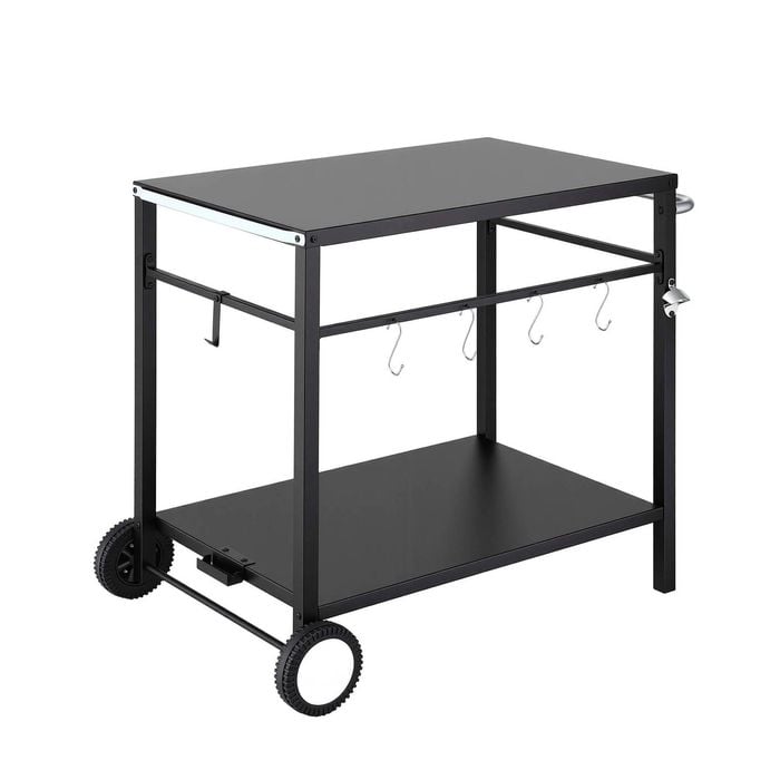Weisshorn Bbq Camp Party Table, Garden Backyard Outdoor Cart Stainless Steel Prep Table