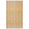 Fab Habitat 150x238cm Gold And Cream Sydney Modern Recycled Plastic Outdoor Rug
