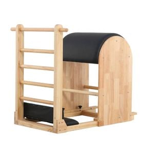 Topone Oak Wood Frame Pilates Ladder Barrel Mn-004 - Black