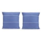 2PK Jason Commercial Calista Euro Pillow Case 65x65cm Indigo