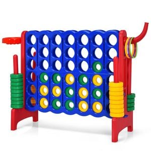 Costway Giant 4-in-a Row Connect Four Board Game Set, Red
