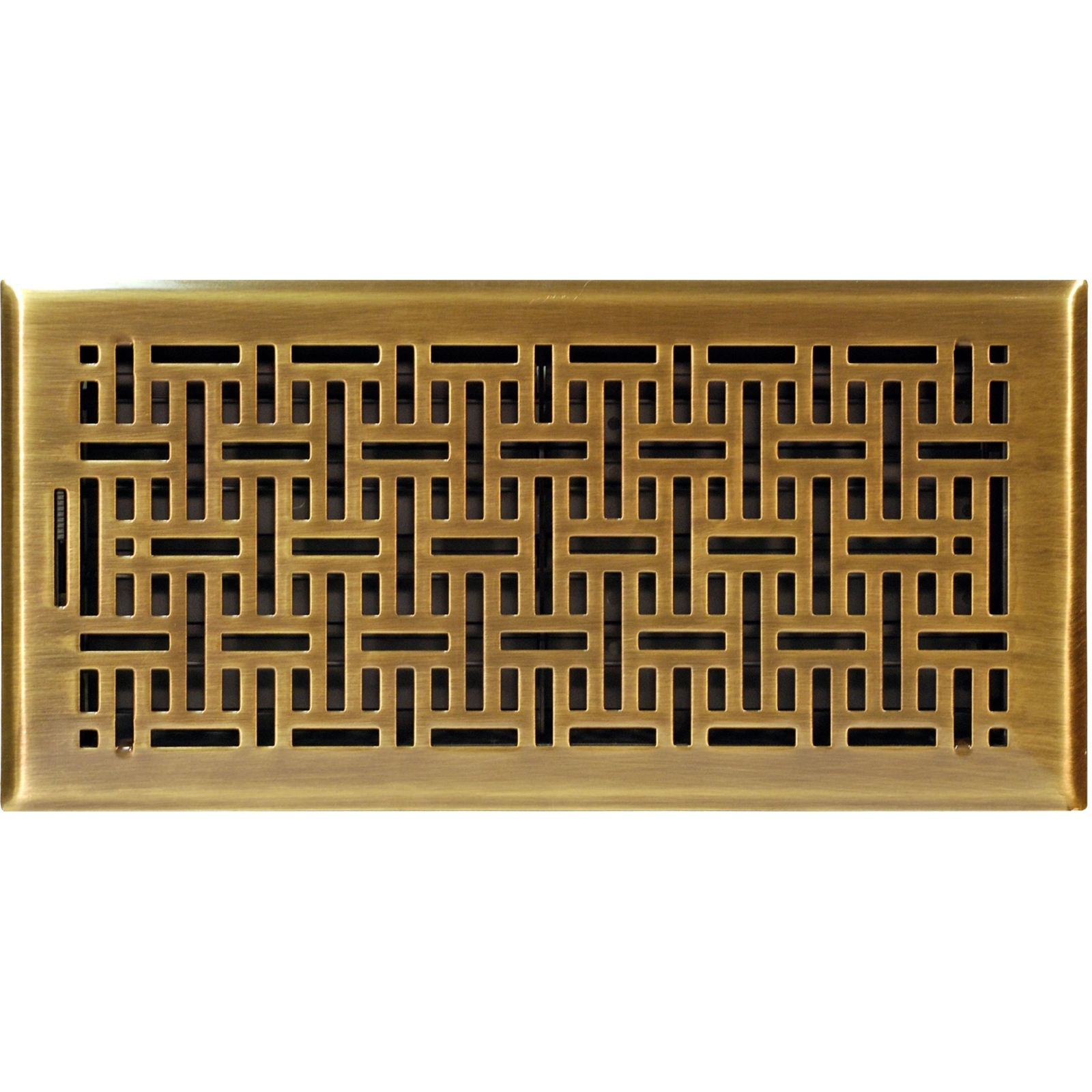 Accord 15 x 35cm Antique Brass Wicker Design Floor Register product image