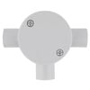 Deta 20mm Grey Conduit Fittings 3-Way RD Junction Box