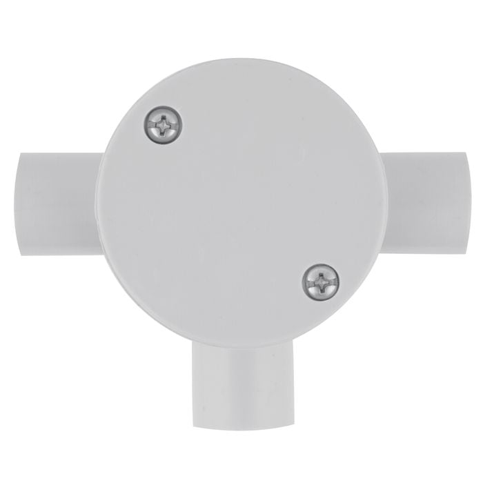 Deta 20mm Grey Conduit Fittings 3-Way RD Junction Box