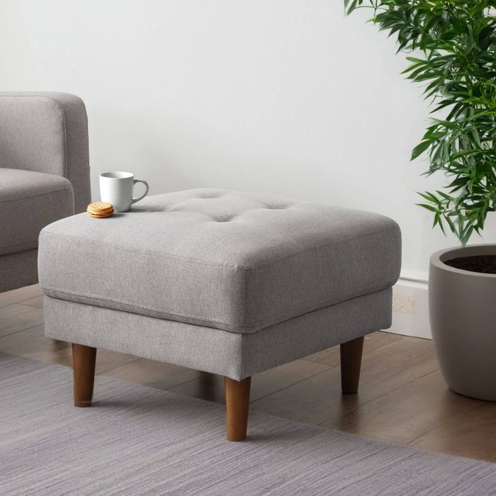 Zinus Adair Modern Ottoman - Light Grey