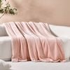 Serene Hudson Fleece And Sherpa Reverse Throw Blanket Blush 130x170cm
