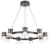 Telbix Tipico Contemporary Pendant Hanging Lamp Light Metal Glass Aluminium Gun Metal Matte