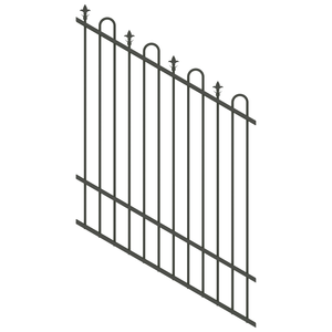 ProtectorAl 350 - 1200 x 1500mm Woodland Grey Raked 16-30º Loop And Spear Top Pool Fence Panel