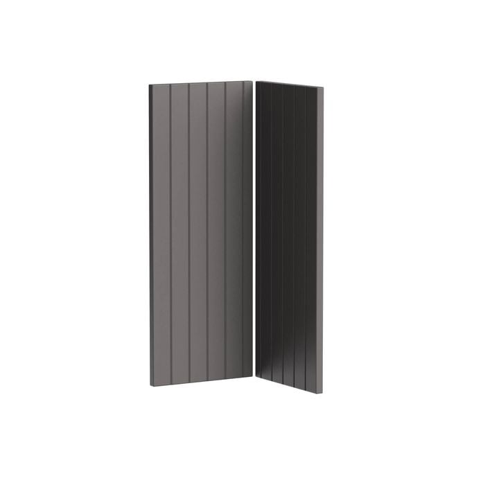 Kaboodle Smoked Grey V-Groove Corner Wall Cabinet Doors - Pack of 2