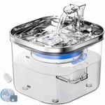 2L Pet Water Fountain with Stainless Steel Filtration System for Cats and Dogs