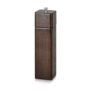 Fissman Square Pepper Mill Rubber Wood Body Zinc Alloy Grinder 21.5x5cm