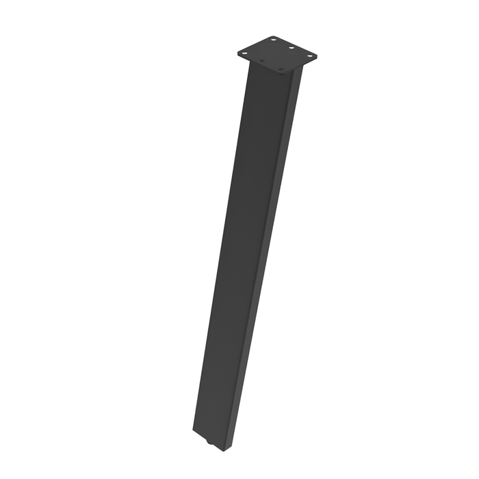 Rapid 198 x 65 x 710mm Black Soho Angled Table Leg