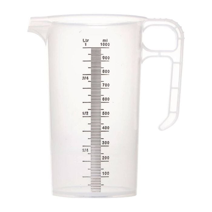 Pro-measures Measuring Jug Polypropylene 1ltr Labware Kitchen Accessory