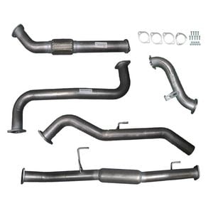 Ignite Exhausts Turbo Back For Nissan D40 Navara 2.5l Manual 3" No Cat With Hotdog Raw Aluminised Steel