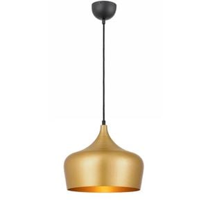 Telbix Polk Modern Pendant Hanging Lamp Light Metal Black Gold Brushed