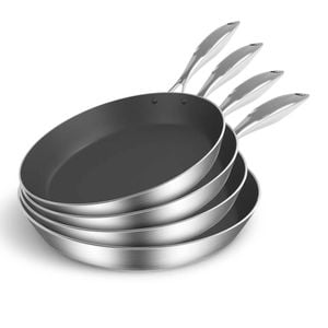 SOGA 4X Stainless Steel Fry Pan – Induction Skillet with Non-Stick Interior