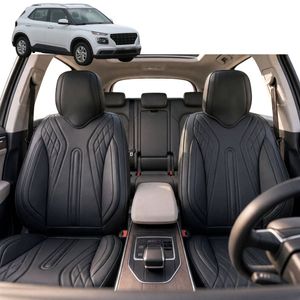 Australian Goose Front Seat Covers for Hyundai Venue 2019 - Current (QX) - PU Leather, Black (2pc)