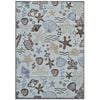 Reversible Outdoor Plastic Mat - Chatai Shells-Multi- 120x170cm
