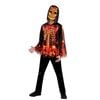 Fire Devil Kids Halloween Halloween Costume with Hooded Top and Devil Mask Scary Outfit, Small