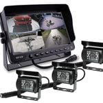 Elinz 9" DVR Monitor 4CH Realtime with 3 Cameras Package