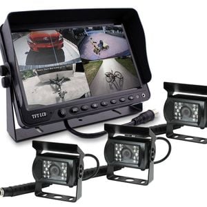 Elinz 9" DVR Monitor 4CH Realtime with 3 Cameras Package