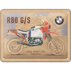 Nostalgic-Art 15x20cm Metal Sign BMW R80 G/S Paris Dakar