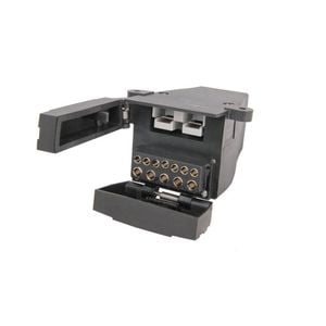 Hulk 12 Pin Flat Camper Trailer Socket with 50A Connector Black