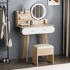 Alfordson Dressing Table Stool Set Led Oak