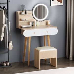 Alfordson Dressing Table Stool Set Led Oak