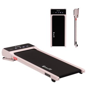 Everfit 3 in 1 Walking Pad Treadmill 20% Auto Incline Under Desk Treadmills for Home 40cm Belt Pink