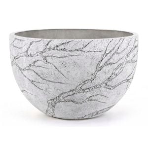 50 x 33cm Small White Fern Poly Fibre Pot