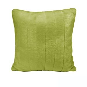 Faux Fur Mink Filled Cushion Leaf 45 cm x 45 cm