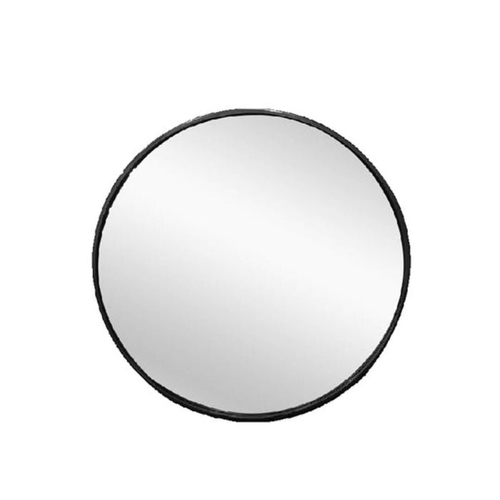 Elegant Collections Black 80cm Round Mirror