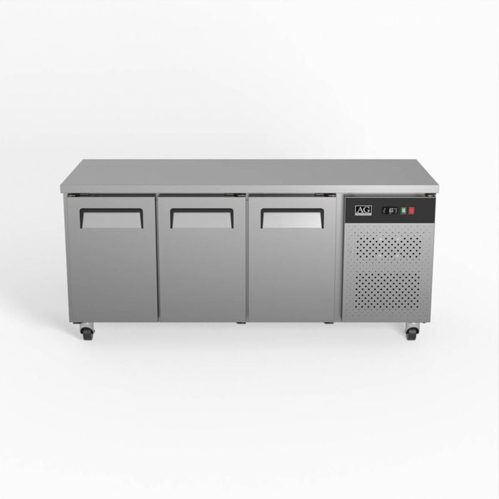 AG Equipment AG 3 Door Worktop Freezer Stainless Door - Under Bench Freezers (AG-GNX3100BT)
