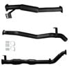 Ignite Exhausts Turbo Back for Toyota Landcruiser 76 Series V8 Wagon 3" Cat & Hotdog Black Aluminised Steel