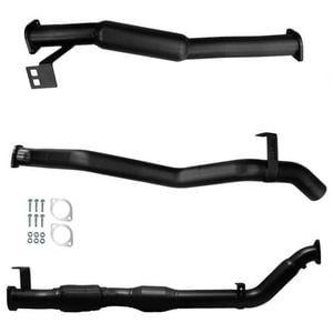 Ignite Exhausts Turbo Back for Toyota Landcruiser 76 Series V8 Wagon 3" Cat & Hotdog Black Aluminised Steel