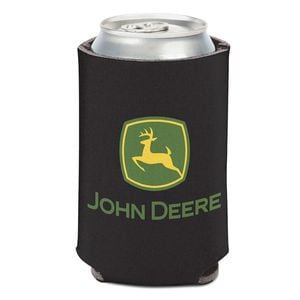 John Deere Can Cooler-Black with Logo 2-Sided 12oz/375ml