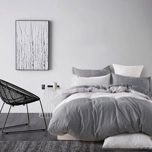 Gioia Casa 100% Cotton Gerry Reversible Printed Quilt Cover Set - King