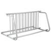 VEVOR 10 Holders Floor Bike Rack Silver All-Steel Grid Dual-Side Storage Stand for Garages Streets Yards