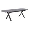 FurnitureOkay Malta Sintered Stone Outdoor Extendable Dining Table (200/250x100cm Oval) - Charcoal