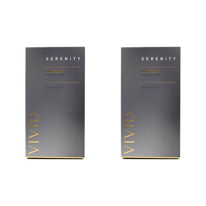 2PK Serenity Vivid Black Oudh Scent Home Fragrance Reed Diffuser Bottle 200mL