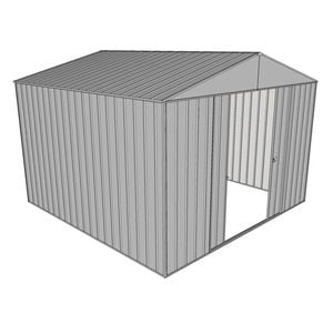 Build-a-Shed 3.0 x 3.0 x 2.3m Double Sliding Door Shed - Zinc