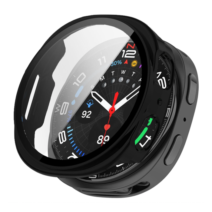 Samsung Galaxy Watch 8 40mm Tempered Glass Screen Protector Case (Black)
