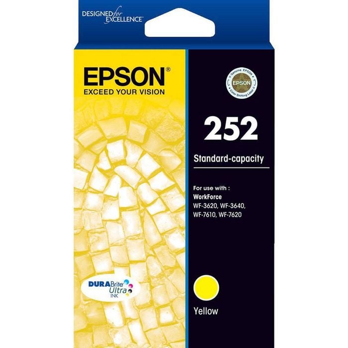 Epson GENUINE Epson 252 Yellow Ink Cartridge WF-3620 WF-3640 WF-7610 WF-7620 T252492