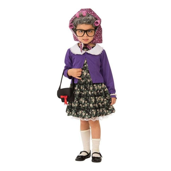 Little Old Lady Halloween Costume for Kids, Funny Book Week Dress Up Outfit, Small