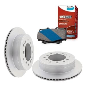 Basco Rotors + Bendix Rear Pads for Prado GDJ150/GRJ150/KDJ150/KDJ155, Fortuner GUN156, FJ Cruiser GSJ15 - BRK1009-BDX