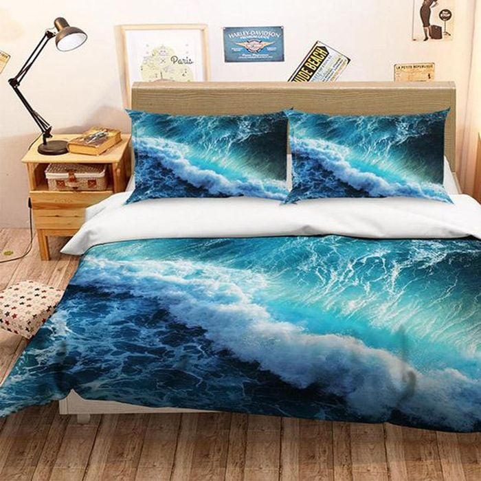 3D Ferocious Waves 199 Bedding Set Pillowcases Quilt Duvet Cover Set Queen King